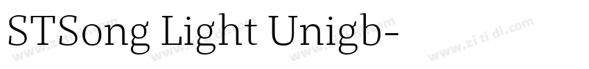 STSong Light Unigb字体转换